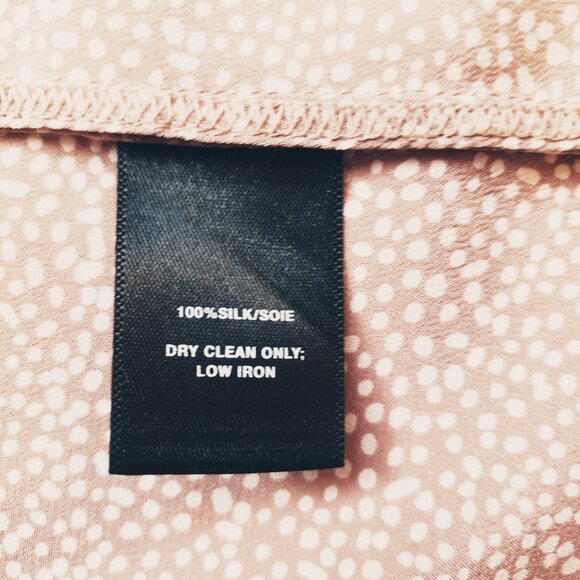 Lafayette 148 Scottie Silk Classic Office Button Down Beige Shirt - Picture 9 of 10